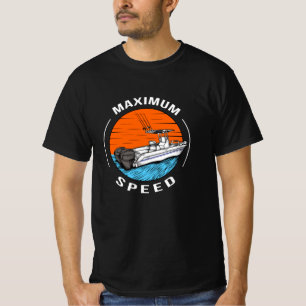 スピードボート競艇モーターボート船長 Tシャツ