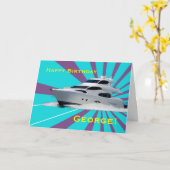 スピードボート カード (黄色い花)