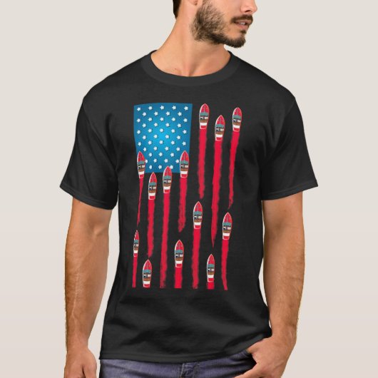 スピードボート フラグ デザイン Tシャツ (正面)