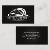 スピードメータスポーツカーロゴ | 炭素繊維パターン 名刺 (正面/裏面)