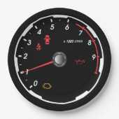 スピードメーター – タコメータカーラバー ペーパープレート (正面)