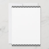 スピードモダンレーシングスポーツカー誕生日 招待状 (裏面)