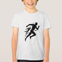 スピードランナーシルエット アスレチックスポーツデザイン トライブレンドTシャツ