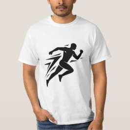 スピードランナーシルエット アスレチックスポーツデザイン Tシャツ