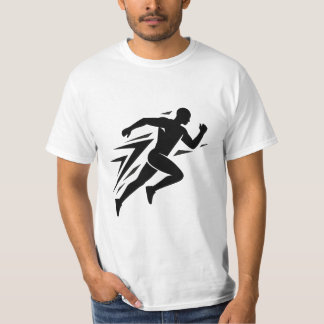 スピードランナーシルエット アスレチックスポーツデザイン Tシャツ