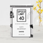 スピードリミットマンの40歳の誕生日 カード (黄色い花)