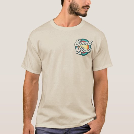 スピードリミットレトロレインボーコンサートポケットデザイン Tシャツ (正面)