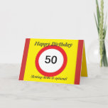 スピードリミット誕生日カード50th カード<br><div class="desc">50日50日50日50日の道路標識誕生日カード</div>