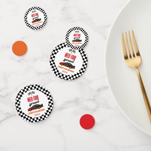 スピードレッドレースカー4th誕生日パーティーの必要性 コンフェッティ (グループ)