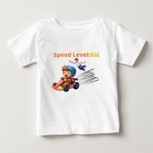 スピードレベル:キッズ ベビーTシャツ (正面)