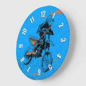 スピードレーサー – モトクロスレーサー大時計 ラージ壁時計 (傾斜)
