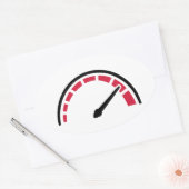 スピードレーシングバイク 楕円形シール (封筒)