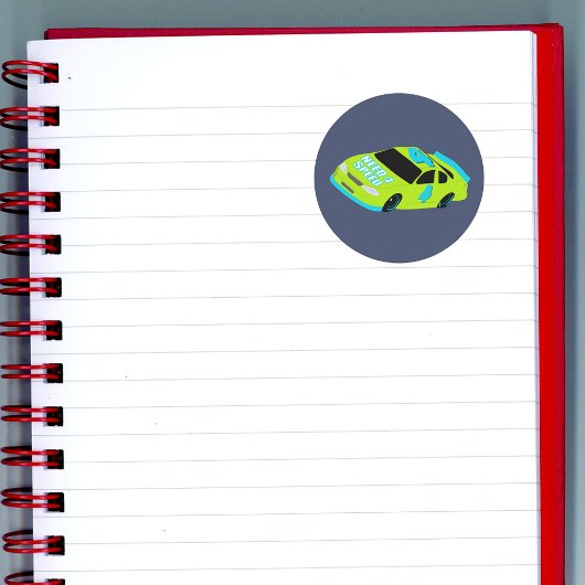 スピードレースカーボーイズ 4歳 誕生日パーティー ラウンドシール