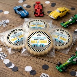 スピード勝負! 3歳の誕生日パーティーファーバー レーシングカー ラウンドシール