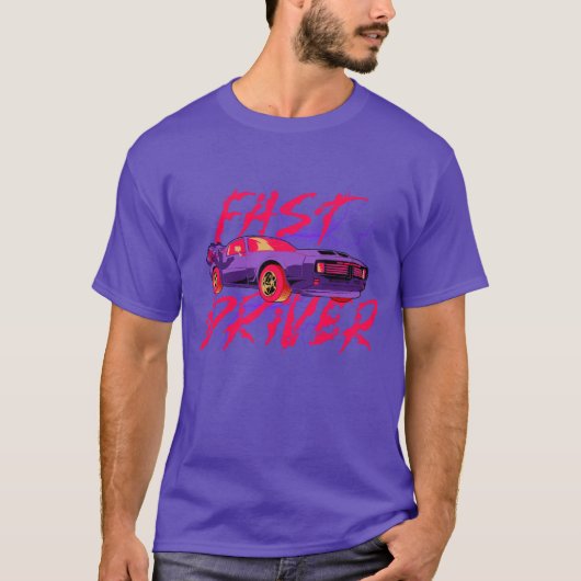 スピード狂 - パープル Tシャツ (正面)