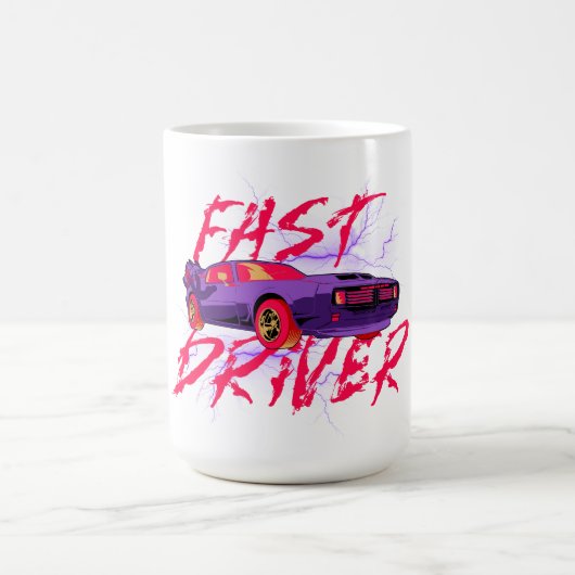 スピード狂 - 紫のマグカップ コーヒーマグカップ (中央)