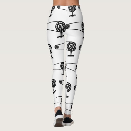 スピード独身の固定バイクパターン レギンス (裏面)