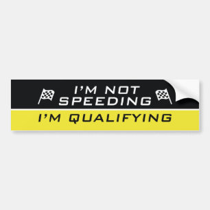 スピード違反で予選だ バンパーステッカー