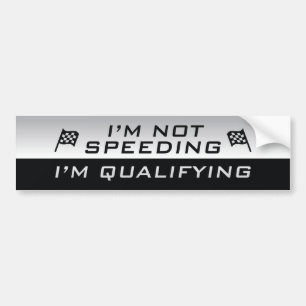 スピード違反で予選だ バンパーステッカー