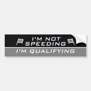 スピード違反で予選だ バンパーステッカー