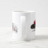 スピード違反のバイクレーサー ジャンボコーヒーマグカップ (裏面)