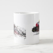 スピード違反のバイクレーサー ジャンボコーヒーマグカップ (正面)