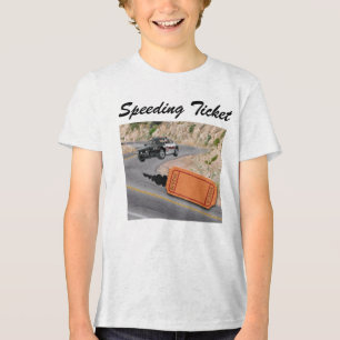 スピード違反のパトカーがチケット トライブレンドＴシャツ