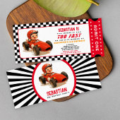 スピード違反のレースカー チケット 誕生日 招待状