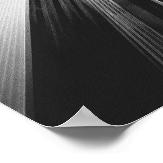 スピード違反の列車の移動の都市スカイライン ポスター (角)