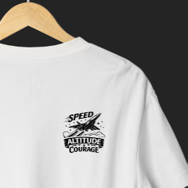 スピード・アルティチュード・カレッジ・アビエーション・ジェット・デザイン Tシャツ