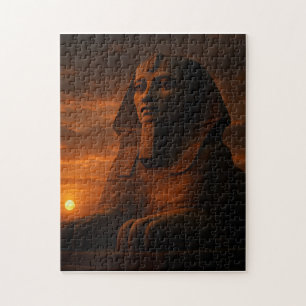 スピ威厳のあるンクス・ミスティク古代サンセットアート ジグソーパズル