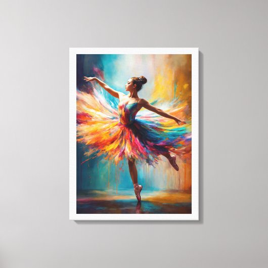 スピ絵を描ルダンス キャンバスプリント (正面)