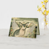 スピnxエンジェルと最深悔やみや弔慰 カード (黄色い花)