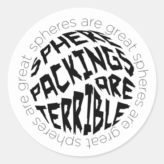 スフィアパッキング ラウンドシール (正面)