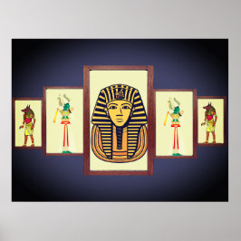 スフィンクスとエジプトの神々の美しいポスター ポスター