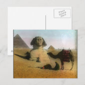 スフィンクスとピラミッドのはがき ポストカード (正面/裏面)