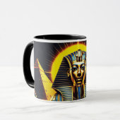 スフィンクスとピラミッド – 古代エジプトのファラオ マグカップ (正面左)
