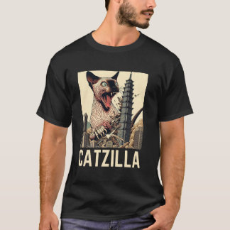 スフィンクスのヘアレス猫ジラ日本芸術猫モ Tシャツ