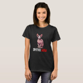 スフィンクスのママ、面白いスフィンクスの猫 Tシャツ (正面フル)
