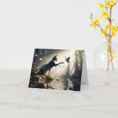 スフィンクスの友達のグリーティングカード カード (黄色い花)