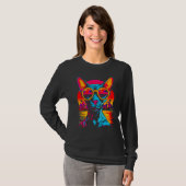 スフィンクスの無毛猫サングラス Tシャツ (正面フル)