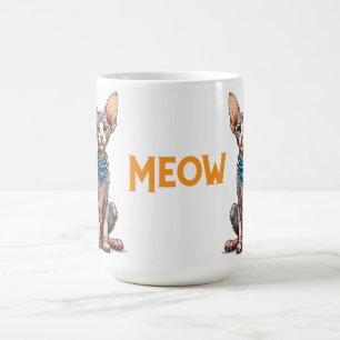 スフィンクスの猫のキャラクターイラスト コーヒーマグカップ