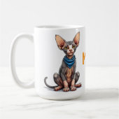 スフィンクスの猫のキャラクターイラスト コーヒーマグカップ (左)
