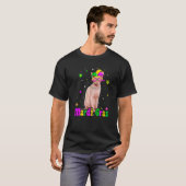 スフィンクスの猫のマスク マルディグラ カーニバル 動物 ネコ Tシャツ (正面フル)