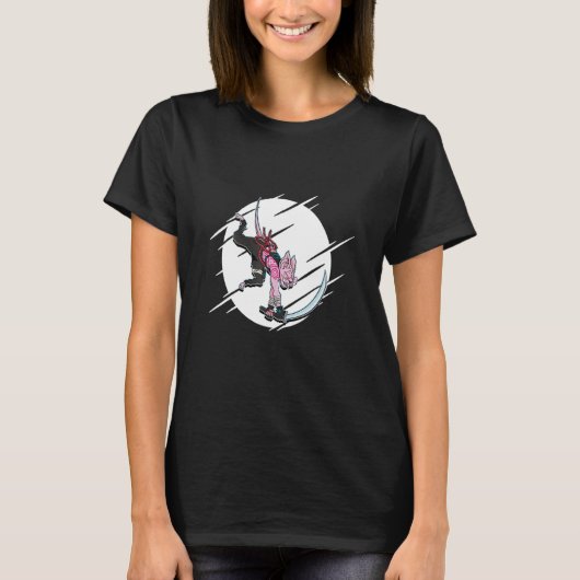 スフィンクスの猫の戦士サムライ Tシャツ (正面)