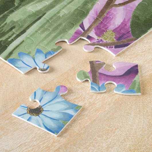 スフィンクスの猫の花 ジグソーパズル (側面)