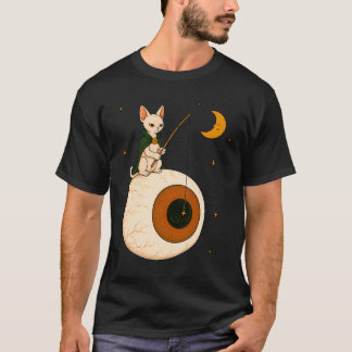 スフィンクスの猫の釣り目の玉 Tシャツ