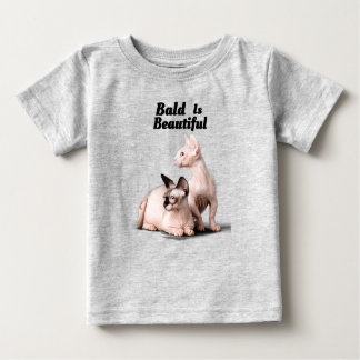 スフィンクスの猫ハゲが美しいベビーTシャツ ベビーTシャツ