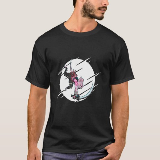 スフィンクスの猫戦士サムライ Tシャツ (正面)