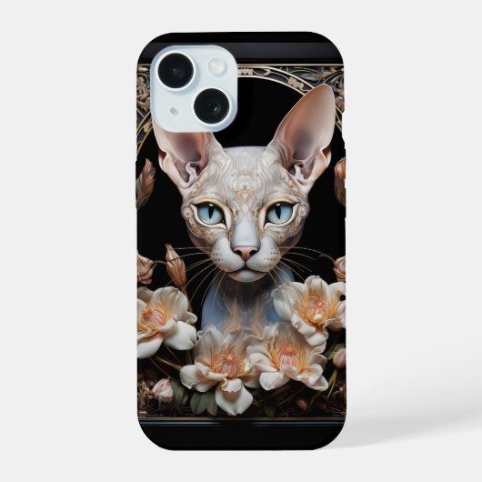 スフィンクスの猫 iPhone 15ケース (裏面)